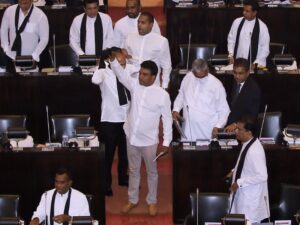 'චොකා මල්ලි' විපක්ෂයේ දැඩි විරෝධතා මැද මන්ත්‍රී ධූරයේ දිවුරුම් දෙයි