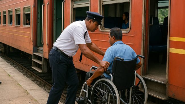 ජුනි 15 සිට විශේෂ අවශ්‍යතා සහිත පුද්ගලයින්ට දුම්රිය කාර්ය මණ්ඩලයේ සහාය