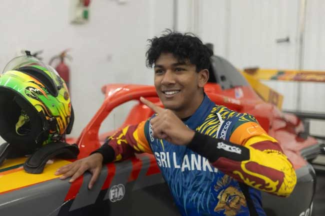 Formula 3 සඳහා සුදුසුකම් ලැබූ පළමු ශ්‍රී ලාංකිකයා යෙවාන් ඩේවිඩ්