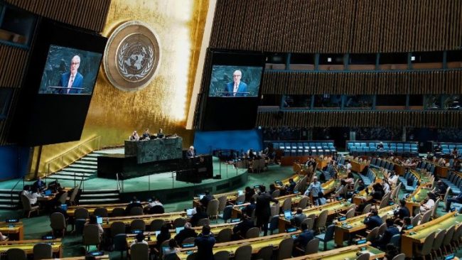 ඊශ‍්‍රායලය සහ පලස්තීනය රාජ්‍යයන් දෙකක් ලෙස පිළිගැනීමට ශ‍්‍රී ලංකාව ඇතුළු රටවල් 142ක් පක්ෂව ඡන්දය දෙයි