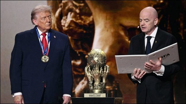 ‘FIFA සාම ත්‍යාගය’ අමෙරිකා ජනාධිපති ට්‍රම්ප්ට