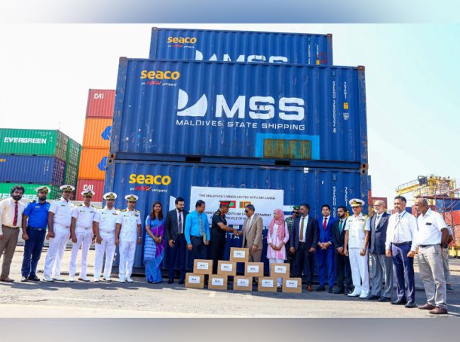 මාලදිවයිනෙන් ශ්‍රී ලංකාවට ටින් මාළු පෙට්ටි 25,000ක පරිත්‍යාගයක්