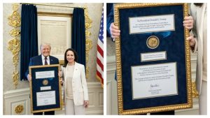 වෙනිසියුලානු විපක්ෂ නායිකාව දිනූ නොබෙල් සාම ත්‍යාගය ට්‍රම්ප්ට දීලා; නොබෙල් කමිටුවෙන් ප්‍රකාශයක්