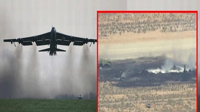 අමෙරිකානු B-52 යානා අනතුරින් යානයේ සිටි සියලු දෙනා මරුට